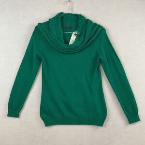 Westbound Sweater Womens S Green Cowl Neck Long Sleeves Pullover NEW